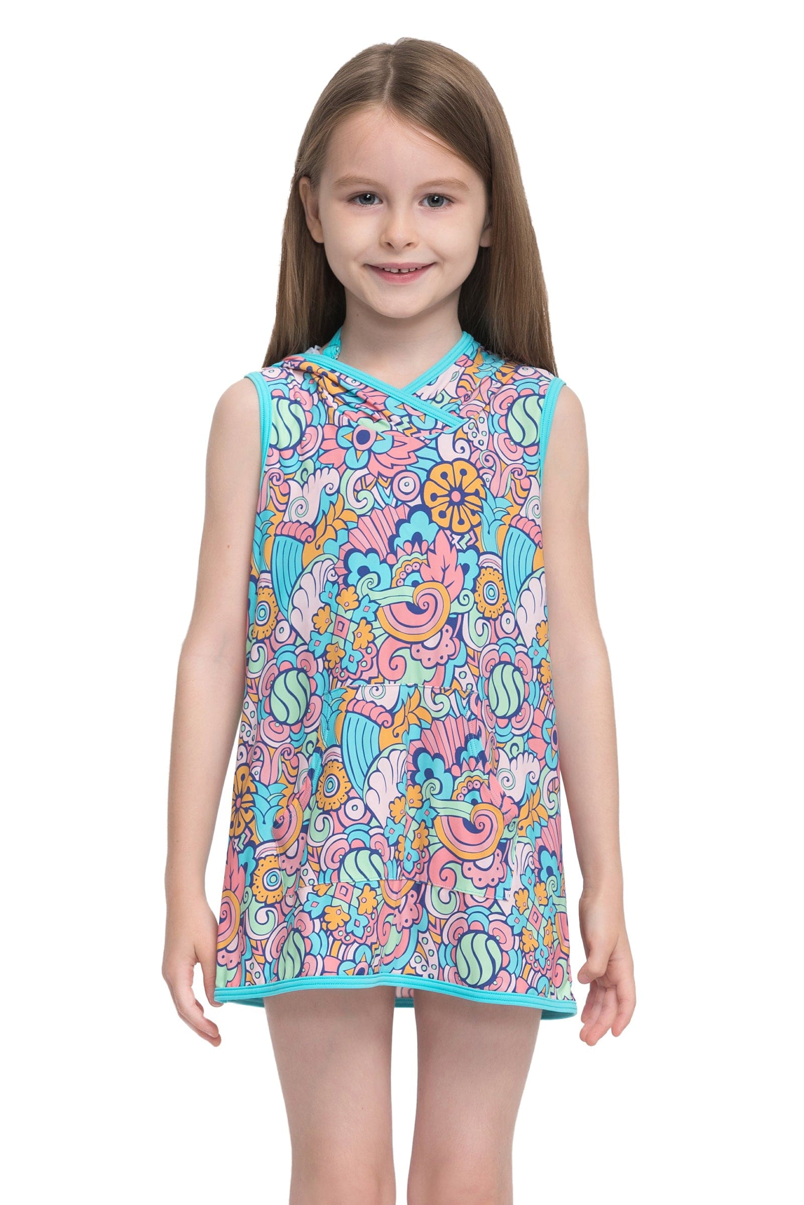 Sunseeker Doodle fun hooded beach dress