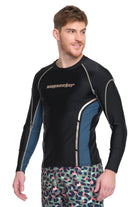 Sunseeker Maneer raglan black long sleeve rash guard