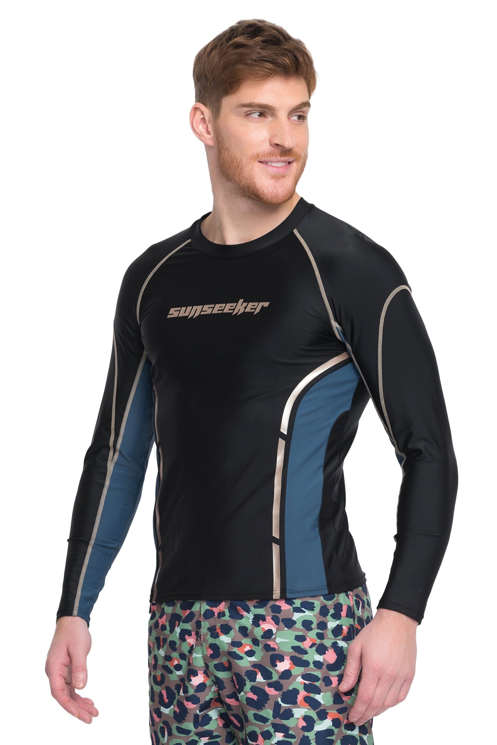 Sunseeker Maneer raglan black long sleeve rash guard