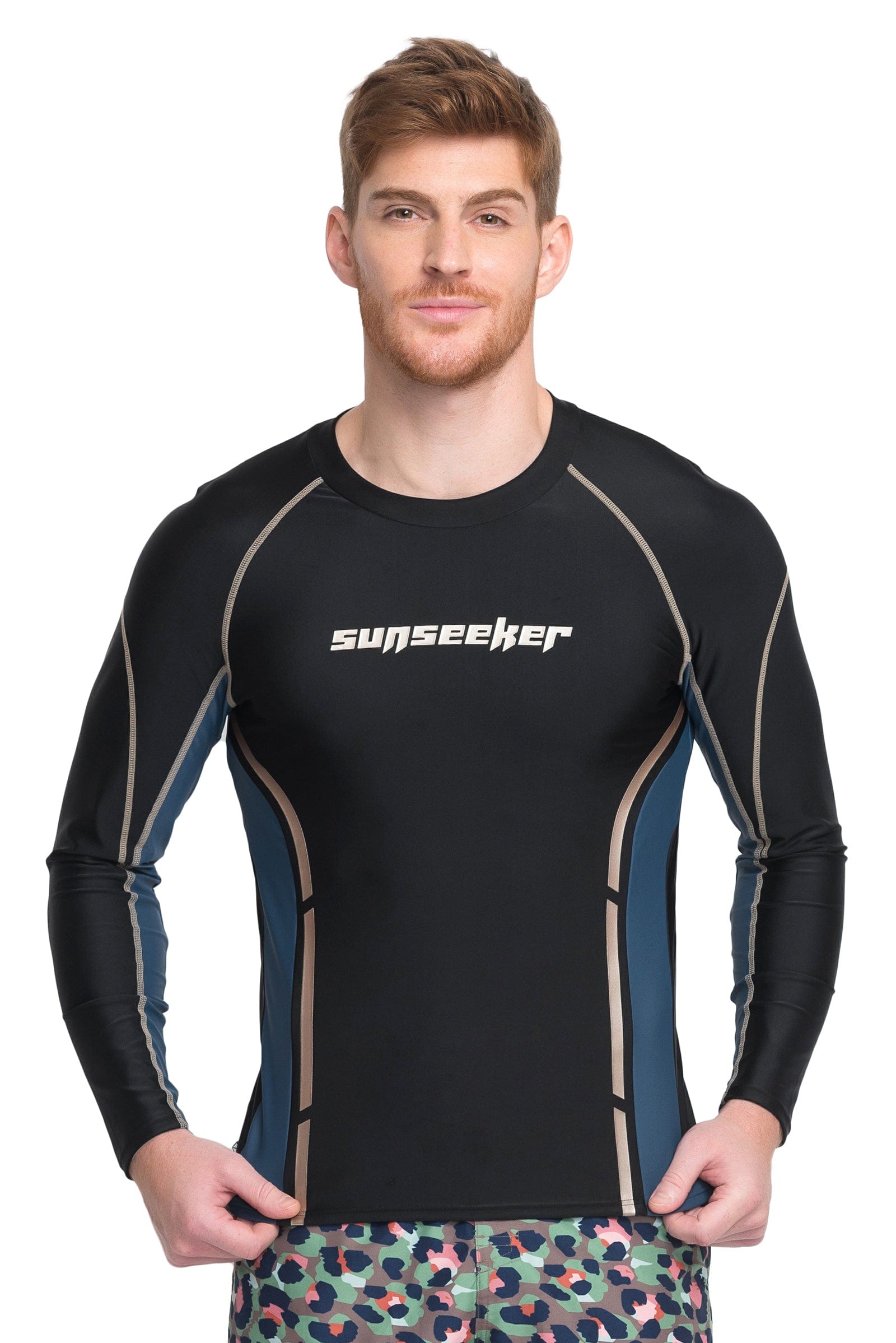 Sunseeker Maneer raglan black long sleeve rash guard