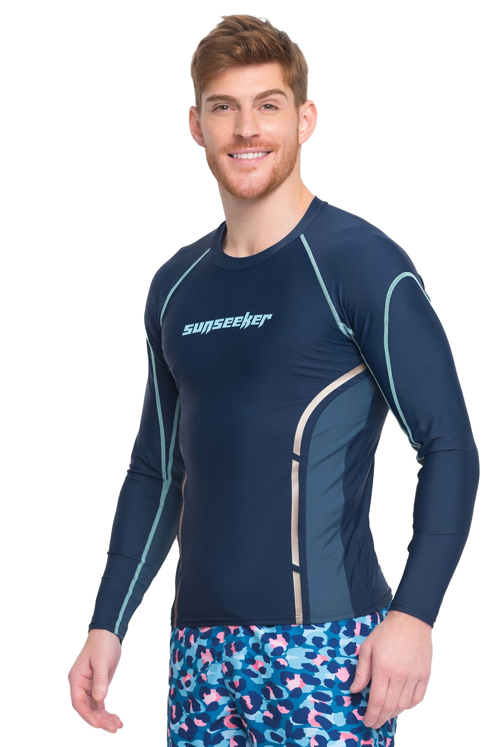 Sunseeker Maneer raglan navy long sleeve rash guard