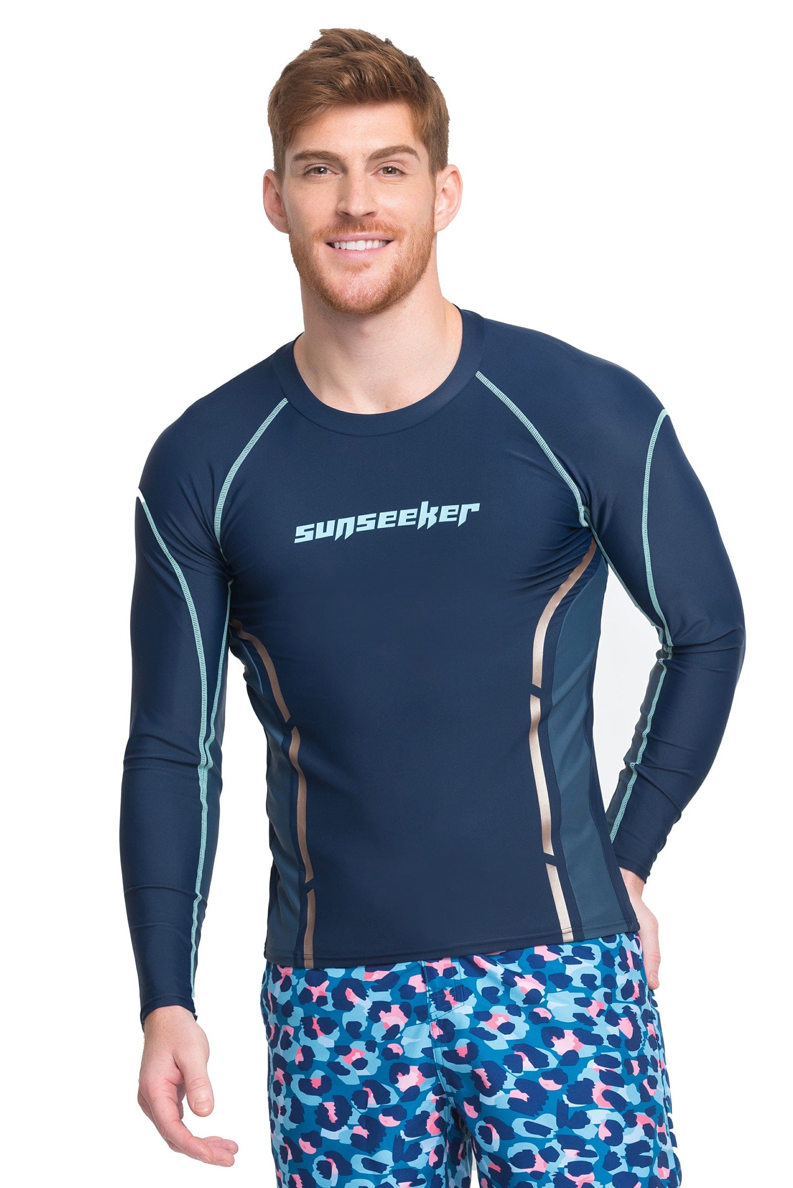 Sunseeker Maneer raglan navy long sleeve rash guard